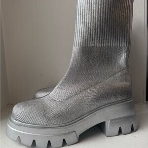 Silver Women's Boots